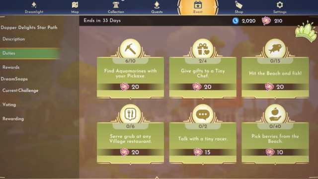 Disney Dreamlight Valley Dazzle Beach duty