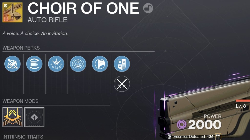 Destiny 2 Choir of One god roll - Best perks and attachments – Destructoid