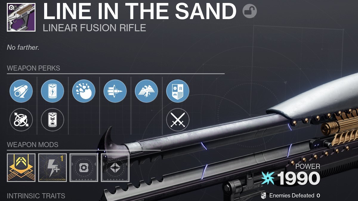 Destiny 2 Line in the Sand god roll - Best perks and attachments ...