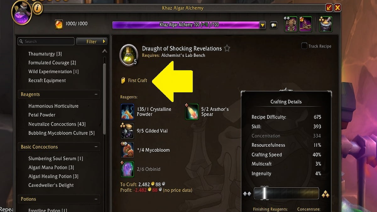 First-Time Craft Highlight in WoW: The War Within
