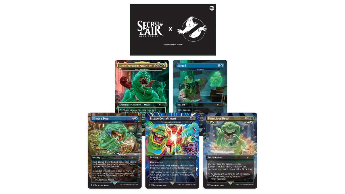 #All playing cards within the Secret Lair x Ghostbusters: Slimer! Superdrop – Destructoid #All playing cards within the Secret Lair x Ghostbusters: Slimer! Superdrop – Destructoid