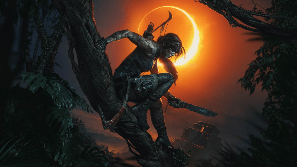 Tomb Raider Lara Croft sunset key art