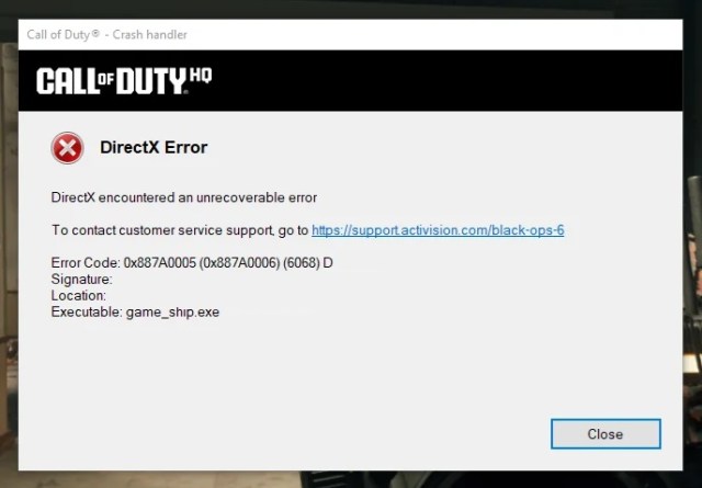 Cod Crash Error How to fix DirectX crashes in Black Ops 6