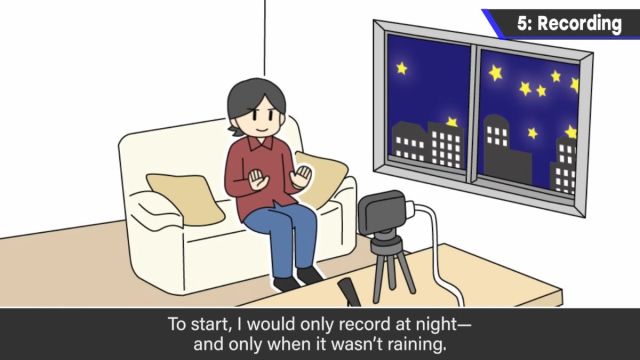 Masahiro Sakurai recording his videos in a cartoon