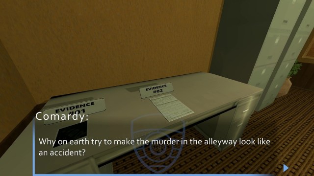 Sniper-assassin examining evidence