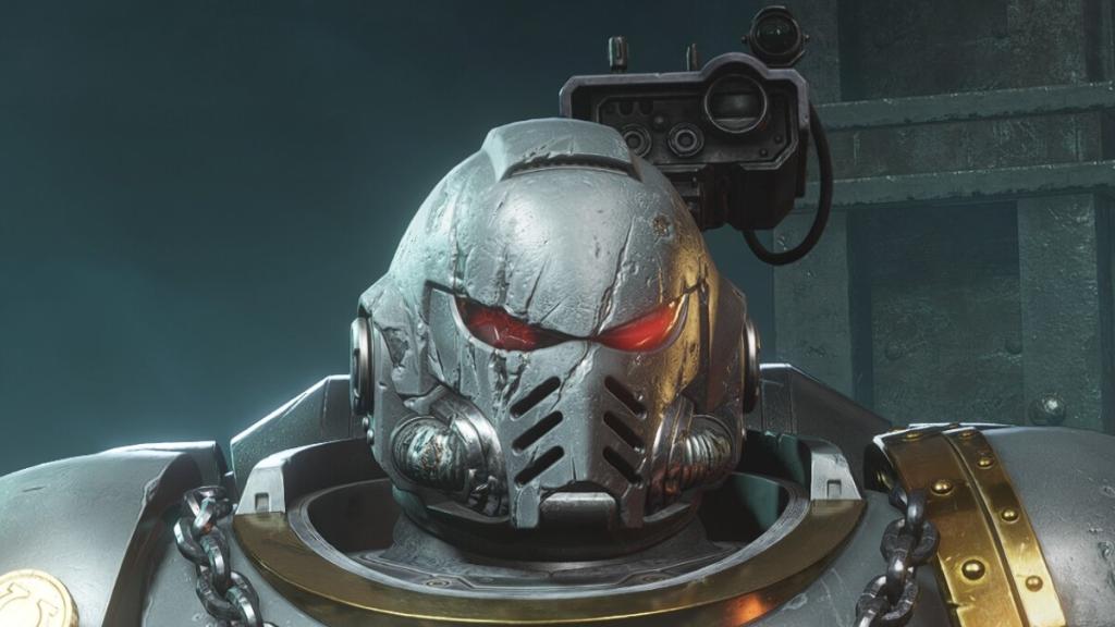 Screenshot of the exclusive Lethal Mode Space Marine 2 helmet.