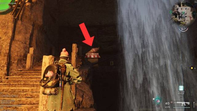 The ice cream stand that serves as a landmark on the way to the Mystical Crate at Wish Land West.