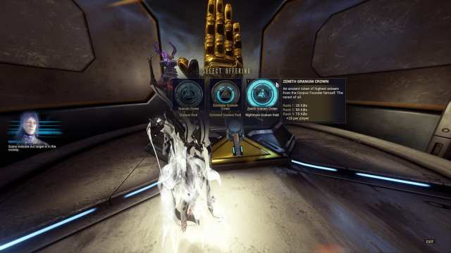 Golden Hand statue in Warframe