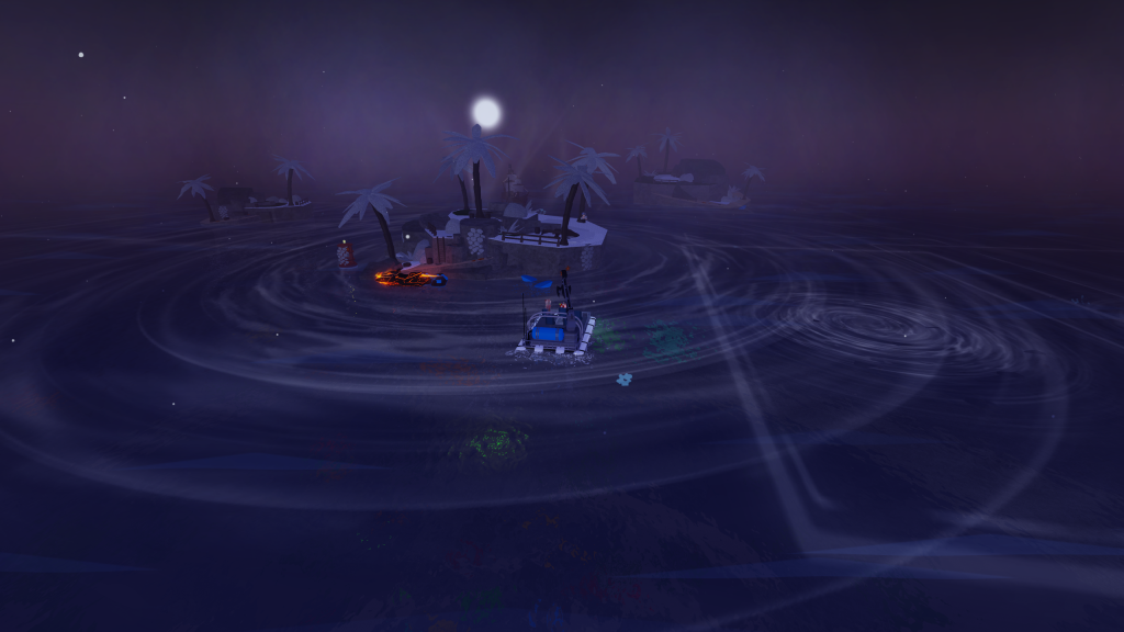 Grand Reef in Roblox Fisch during the night 