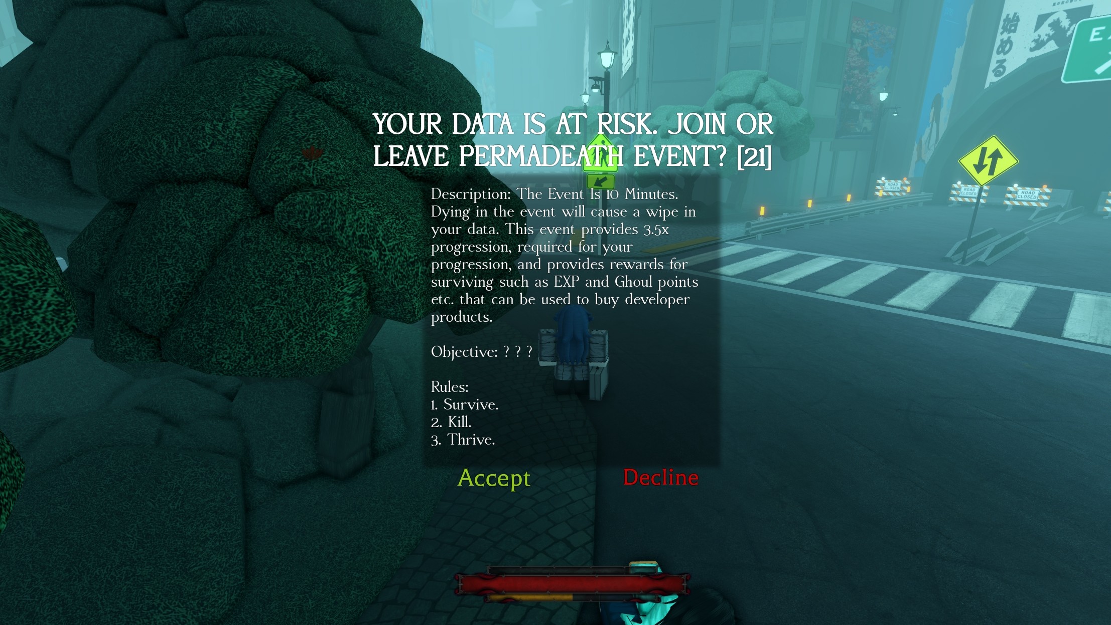 A perma death mode is about to begin in GHOUL://RE