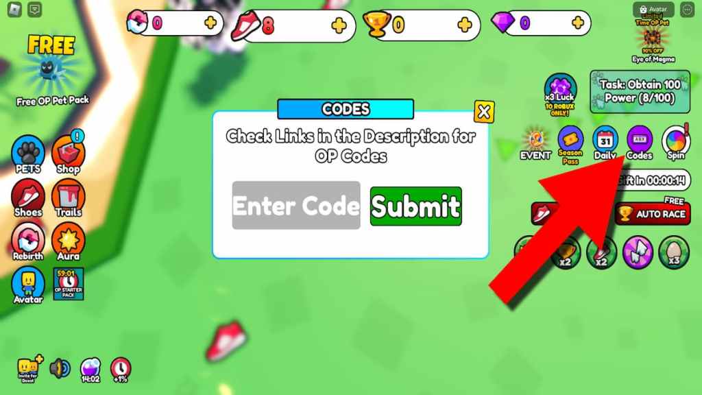 How to redeem Racing Simulator codes.