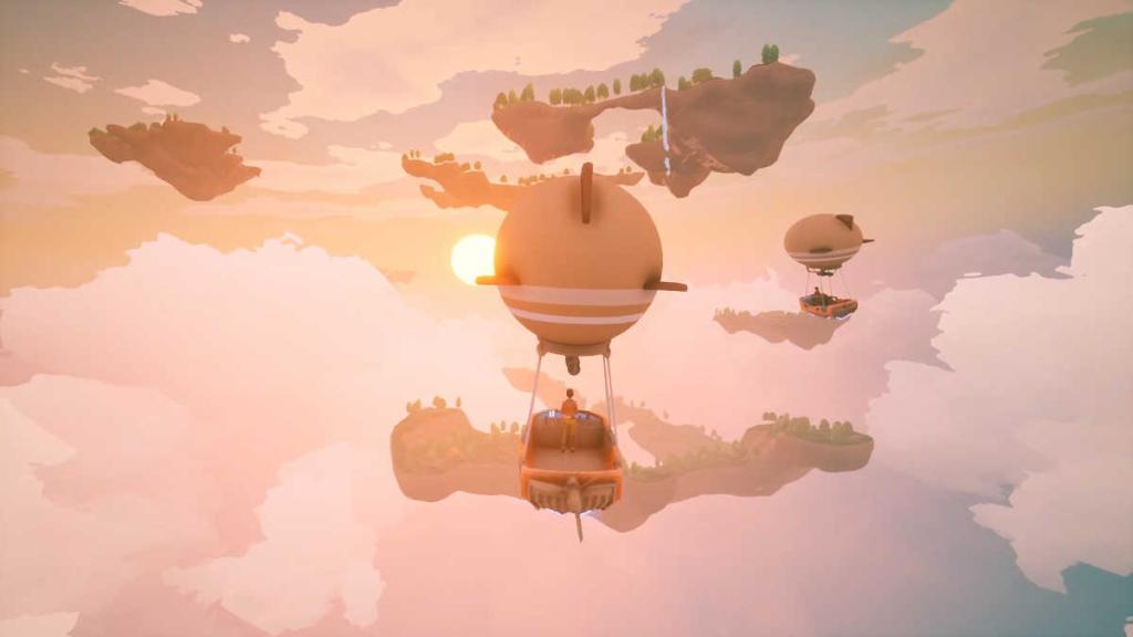 Floating in a vehicle in Solarpunk.