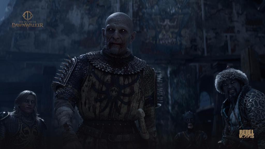 Vampire wearing medieval knight armor in Blood of Dawnwalker.