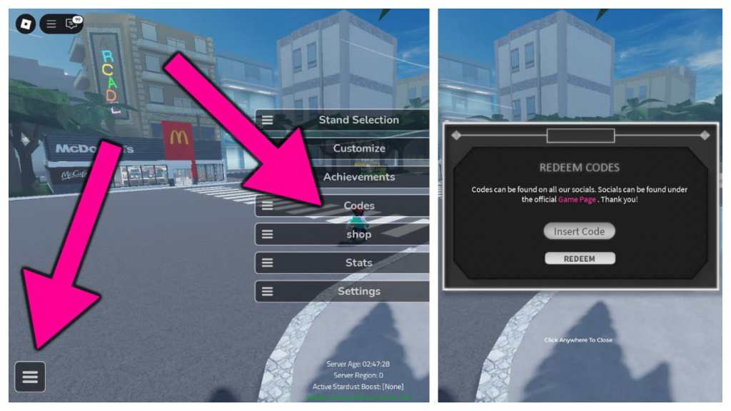 How to redeem Jojo Shenanigans codes.