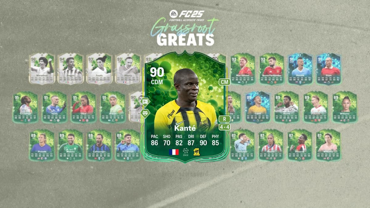 #EA FC 25 N’Golo Kante Grassroot Greats SBC options – Destructoid #EA FC 25 N’Golo Kante Grassroot Greats SBC options – Destructoid