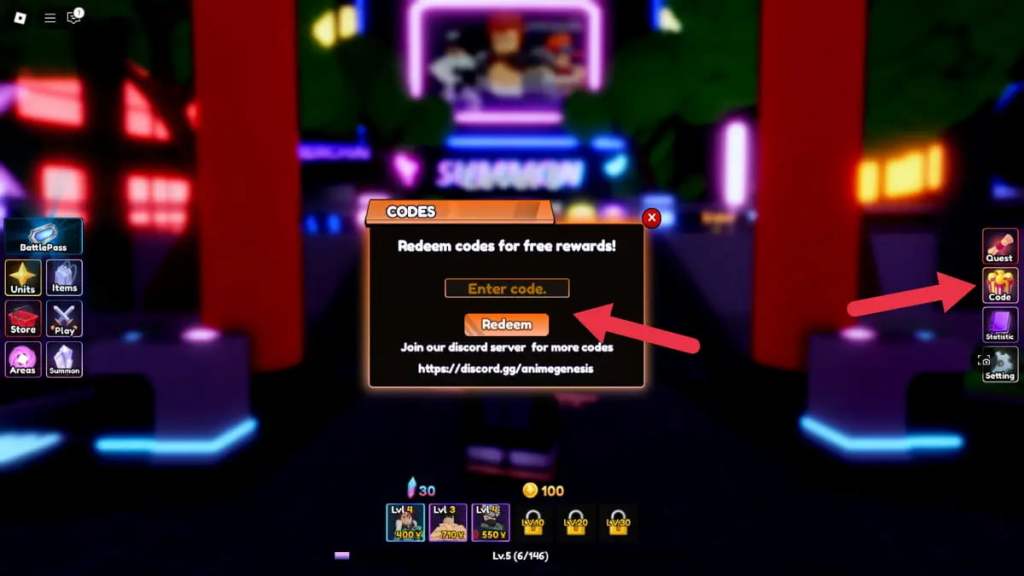 A step-by-step guide on how to redeem codes in Anime Fantasy