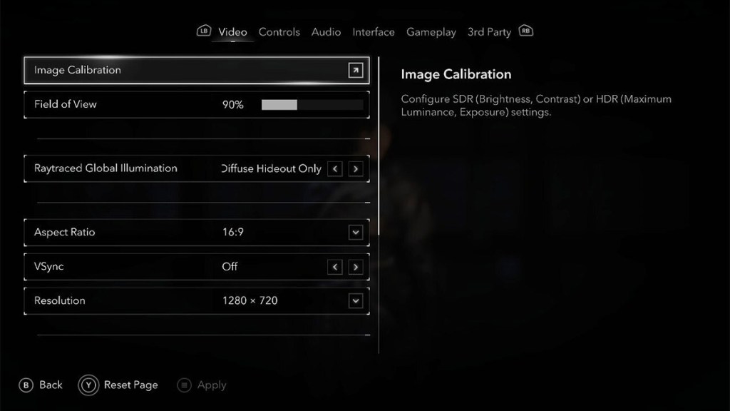 The Assasin's Creed Shadows graphics settings on Steam Deck