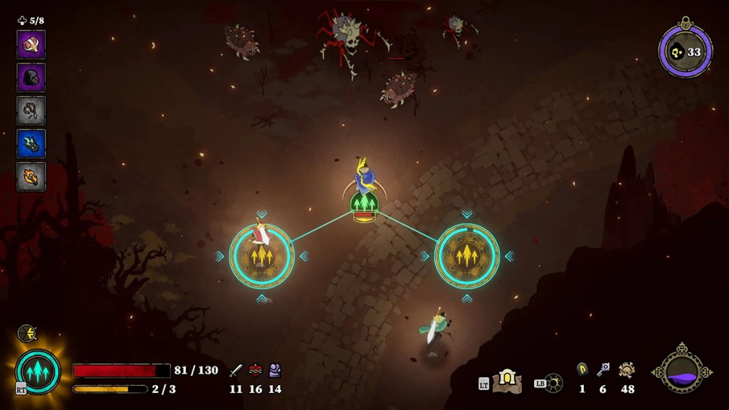 Three players trigger an Co-Op Power in 33 Immortals.
