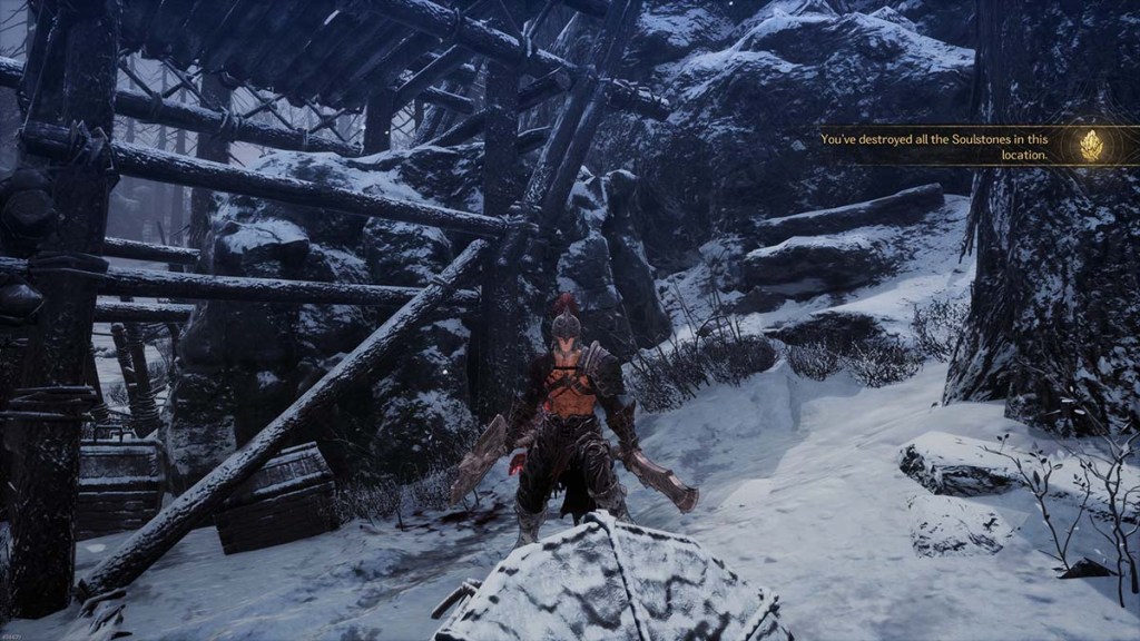 The message stating all Soulstones collected on Stonepass