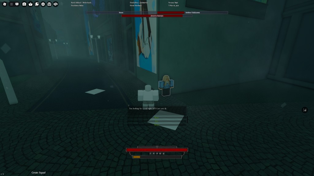 A Ghoul RE player is talking to the Raid Boss NPC