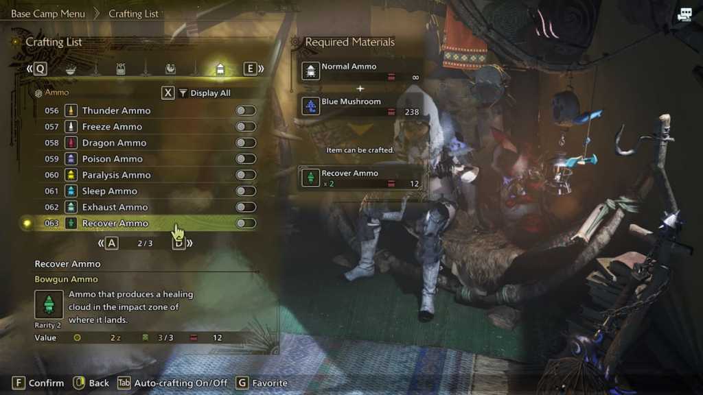 Ammo Crafting in Monster Hunter Wilds