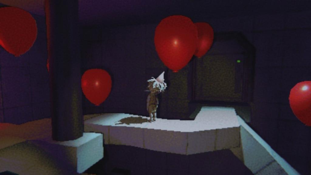 Birthday Boy around his red balloons