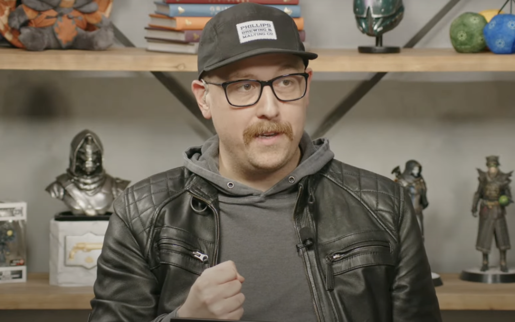 Andy Salisbury appearing on a Bungie dev stream.