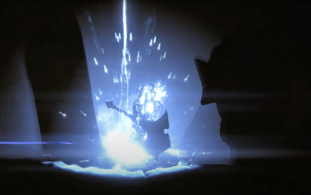 Boss fight in Destiny's Sunless Cell Strike.
