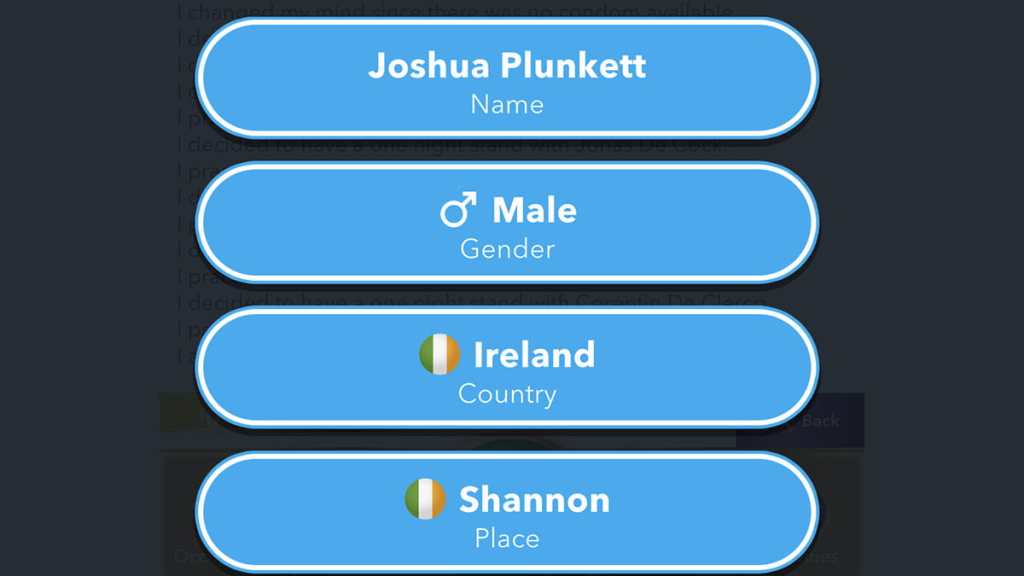 Bitlife someone being born in Ireland