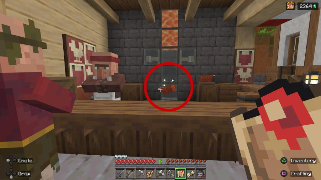 Finding the Lava Chicken inside the shop in A Minecraft Movie event