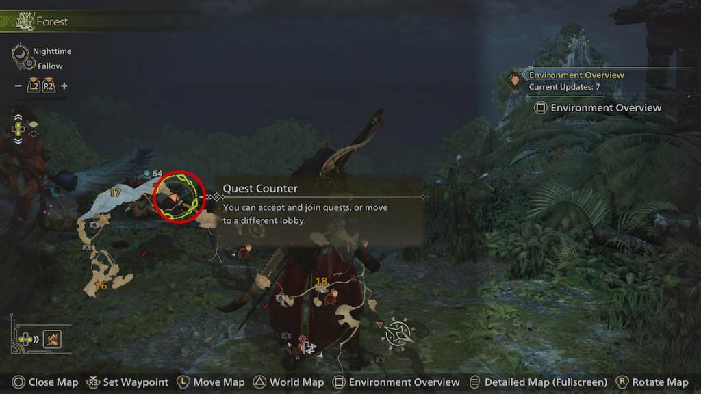 Area 17 Nightflower Pollen location