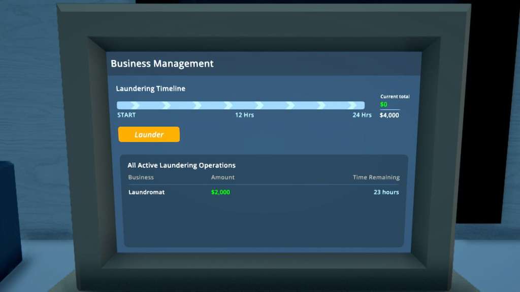 Schedule 1 Post Office management screen