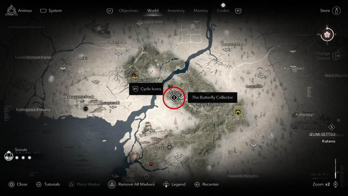 Assassin's Creed Shadows: What to do with butterflies in Osaka (All