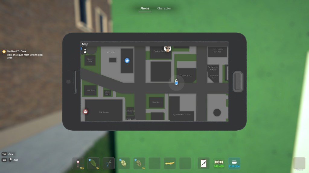 Supermarket location in Schedule 1