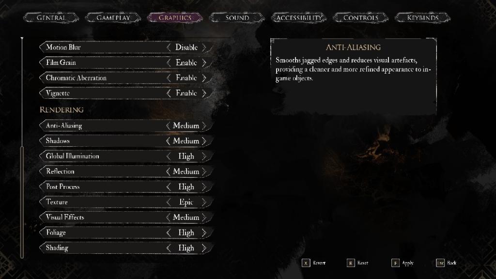 an image of Clair Obscur Expedition 33 graphics settings