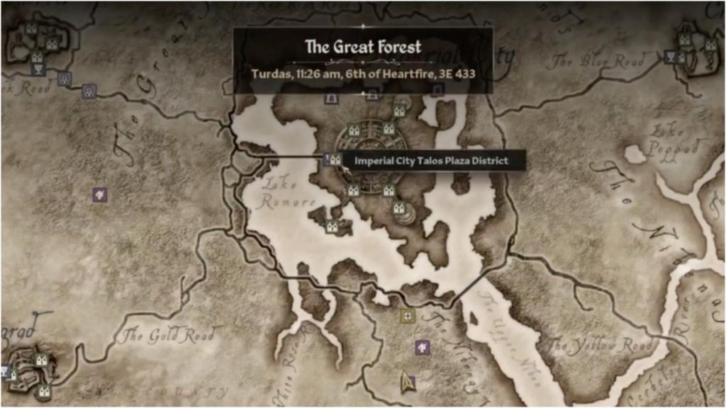 Talos Plaza location in Oblivion Remastered 