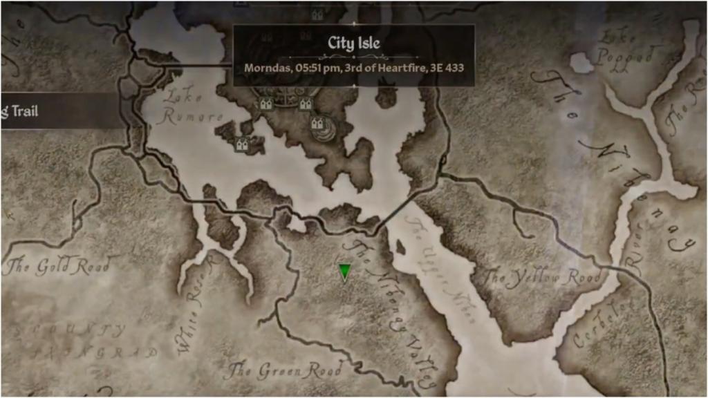 Hircine Shrine location in Oblivion Remastered