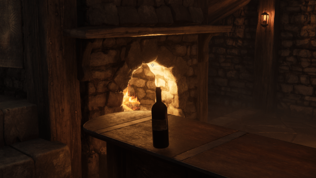 Bottle of Shadowbanish Wine in Oblivion Remastered.