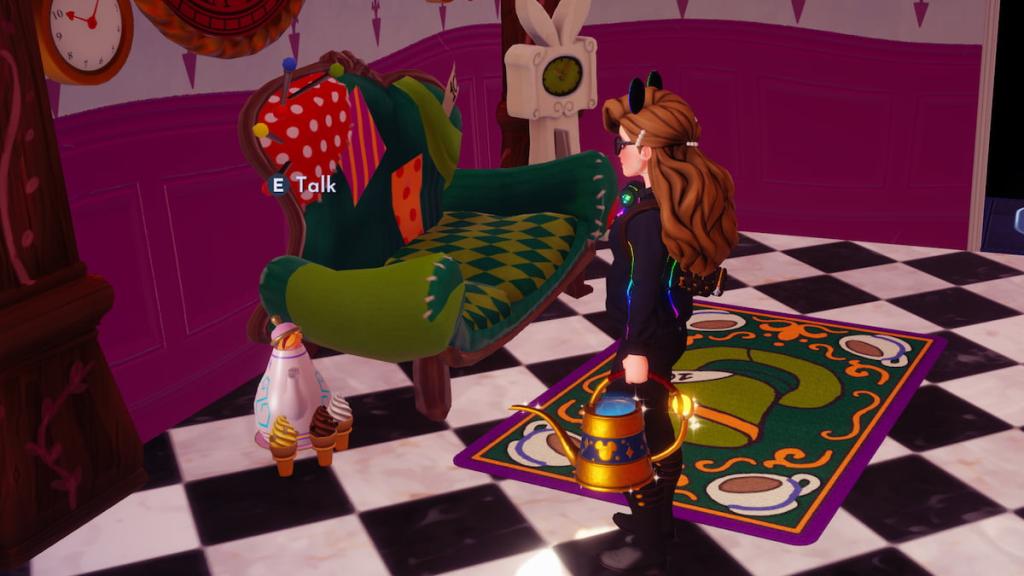 Disney Dreamlight Valley Alice in a tiny teapot with ice cream