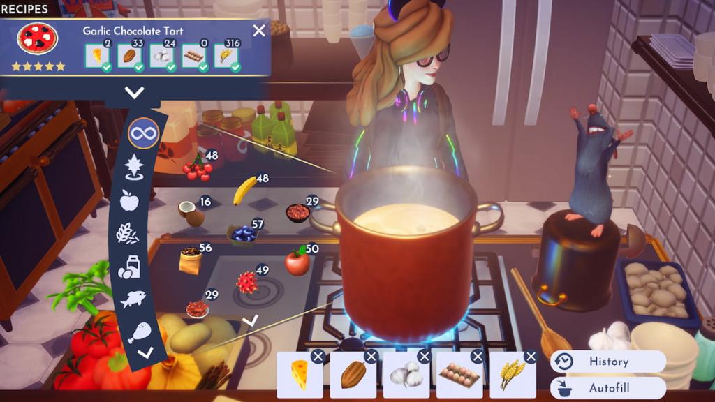 Disney Dreamlight Valley Garlic Chocolate Tart recipe