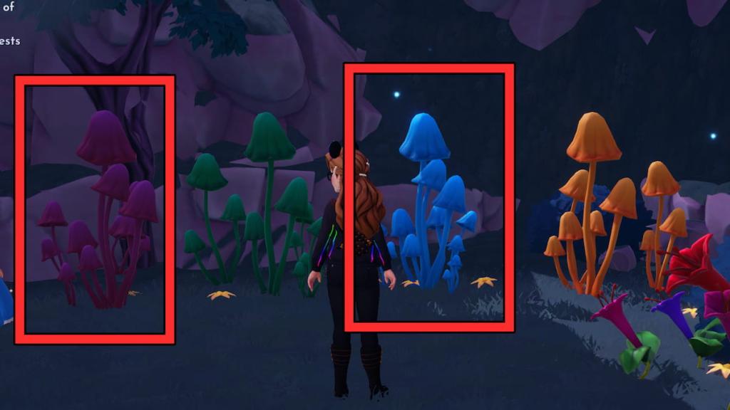 Disney Dreamlight Valley glowing mushroom combination