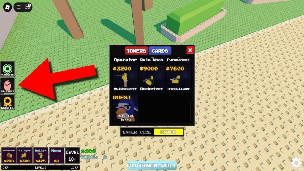 How to redeem codes in Block Tales Tower Defense.