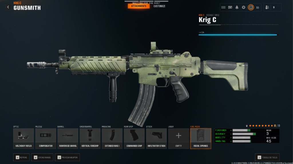 an image of a Krig C loadout in Warzone