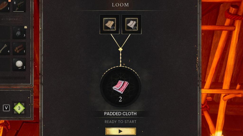 Runescape Dragonwilds padded cloth recipe