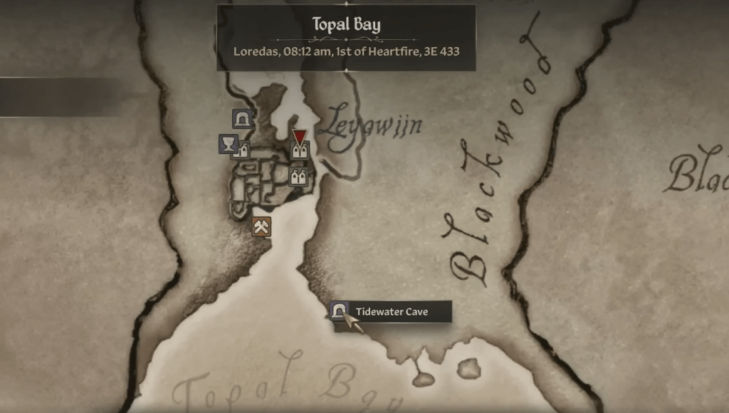 Tidewater Cave in Oblivion Remastered