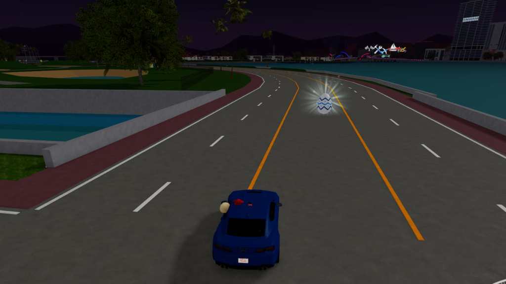 Vehicle Legends blue and white zigzag egg