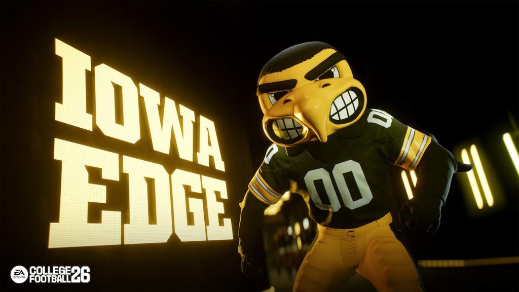 Iowa College Mascot in College Football 26