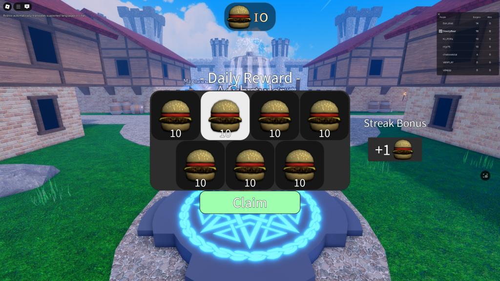 The daily login bonus in Dead Spells