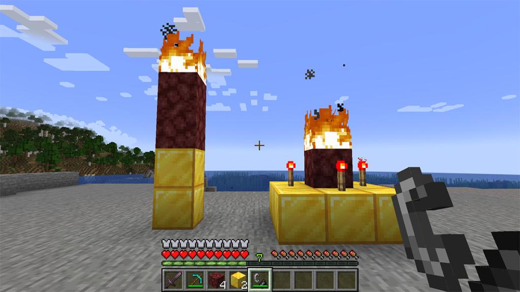 The two Herobrine shrines.