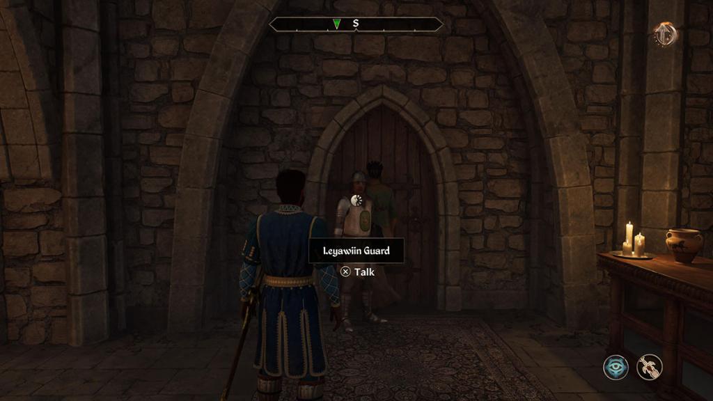 The NPC guarding Countess Alessia Caro's dinner party.